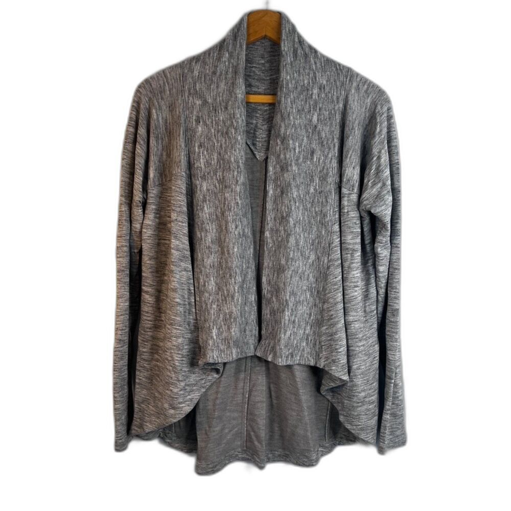 Athleta Cozy Open Front Layering Cardigan‎ Sweater Gray Draped Size Small